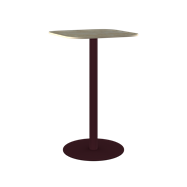 Burgundy Halo Bar Table